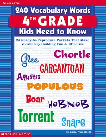 240 Vocabulary Words 4th Grade Kids Need To Know under The Books Store