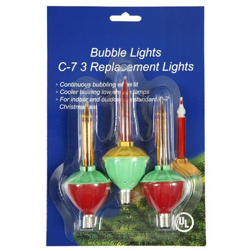 Best Offer Pack of 3 MultiColor C7 Bubble Light Christmas Replacement