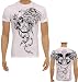 Ring of Fire Skull Front and Back Printed 100% Cotton Adult T-Shirt