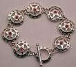 Texas Star Bracelet with Red Rhinestones