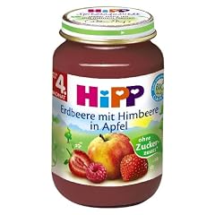 Hipp Erdbeere mit Himbeere in Apfel, 6-er Pack (6 x 190 g) - Bio