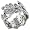 Leaf Band - Sterling Silver Promise Cz Right Hand Ring
