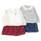 mother goose(マザーグース) ワンピース (80～130cm) キムラタンの子供服 (11039x11339-164) グレー 95