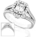 1 3/4ctw 18K White Gold EGL Certified Emerald Cut Diamond Engagement Ring (H/SI1)
