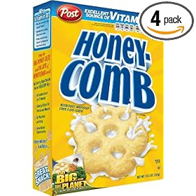 Post Honeycomb Cereal, 12.5-Ounce Boxes (Pack of 4)