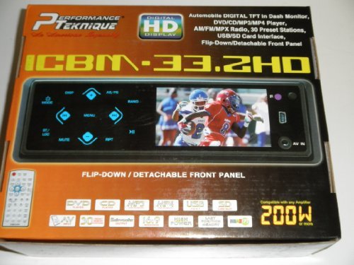 ICBM-33.2HD Automobile DIGITAL TFT Dash Monitor DVD/CD/MP3/MP4 Player