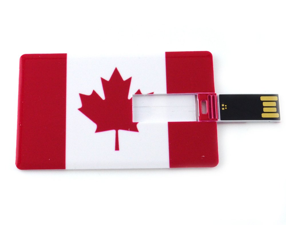 Amazon.com: 8GB Credit Card Shape USB Flash Drive with Canada Flag ...