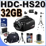 Panasonic HDC-HS20 HD Camcorder (Black)+ 32GB SDHC Memory + USB Card Reader + 3 Piece Filter Kit + Deluxe Case w/strap + Full Size Tripod + Accessory Saver Bundle!
