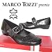 MARCO TOZZI premio, Glattleder Slipper Ballerina, Leder, schwarz