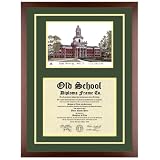 Baylor University Texas Diploma Frame with Lithograph Art Print