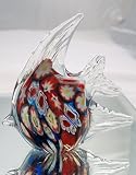 Murano Design Glass Millefiori Fish Sculpture PW-1058