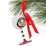 Ohio State Buckeyes Hand-Painted Mini Wine Glass Christmas Ornament