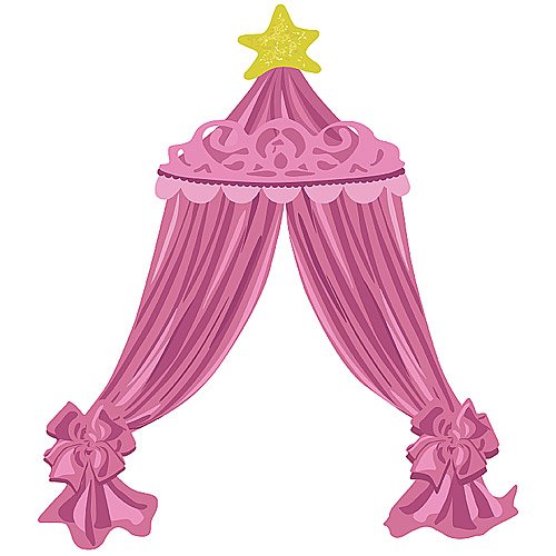 Wallies Peel and Stick Headboard, Pink Canopy