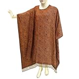 Paisley Long Sleeves Cotton Caftan Kaftan For Women In Jamawar Design (Free Shipping) Cftn0116