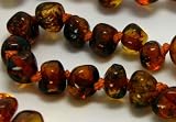 from WildSheep WildSheep Baltic Amber Teething Anklet: Baroque Cognac 15cm
