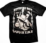 Nothing But Country T-shirt, Cowboy Boots, Hat and Guitar Mens Country Western Shirts