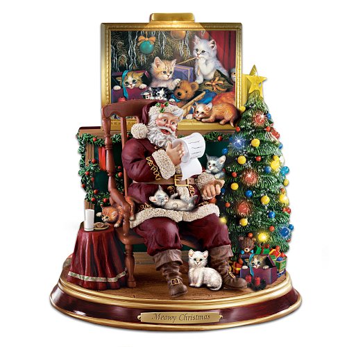 Meowy Christmas Figurine: Cat Lovers Christmas Decor by The Bradford Editions