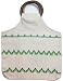 Handmade Organic Fabric Tote - Hand Cross Stitches Embellishment and Wooden Handle