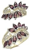 Feather Like Amethyst Simulated CZ Right Hand Ring