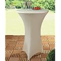 Oxid7 Stretch Stehtischhusse, Bistrotischhusse, Bistrotisch �berzug, Tischhusse, Husse in Beige