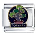 Bonsai Topiary Travel & Flags Italian Charm Bracelet