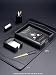 6 Piece Luxury Genuine Leather Desk Set, Black