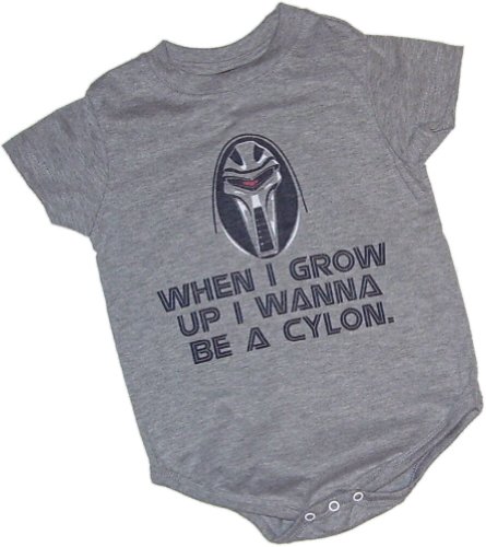 When I Grow Up I Wanna Be A Cylon Battlestar Galactica Infant Onesie Snapsuit, 12 Months When I Grow Up I Wanna Be A Cylon Battlestar Galactica Infant Onesie Snapsuit, 12 Months