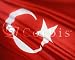 Flag of Turkey, Art Poster, size 20 x 16