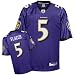 Joe Flacco Jersey: Reebok Purple Replica #5 Baltimore Ravens Jersey - Small