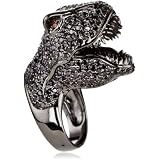 nOir Fantasia Gunmetal Dinosaur Ring