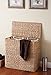 BirdRock Home Oversized Divided Hamper with Liners (Honey) | Made of Natural Woven Seagrass Fiber | Organize Laundry | Cut-Out Handles for Easy Transport | Includes 2 Machine Washable Canvas Liners
