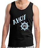 70th Birthday Gifts For All Ahoy 70 Nautical Tank Top