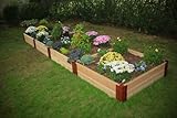 Frame It All CED-REC16 Western Red Cedar 4 ft. x 16 ft. x 12 in. Raised Garden Bed