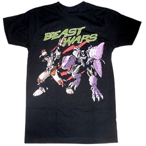 Transformers Beast Wars Beasties Black Adult T-shirt