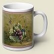 Coffee Mug ~ Grapevine Breeze~ large 14 oz capacity ~ one ceramic mug ~ code 024