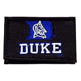 Duke Blue Devils Black Embroidered Trifold Wallet