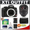 Canon Digital Rebel XTi (Black) 10.1MP Digital SLR Camera (Body Only) + Sigma 17-35mm f/2.8-4 EX DG HSM Lens + Transcend 4GB 120X CompactFlash (CF) Card + Spare Replacement Battery for Canon NB-2LH + Cameta Incognito 1000 Deluxe SLR Gadget Bag
