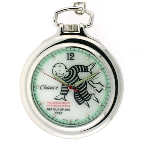 Colibri Monopoly Pocket Watch w Chain Just Visiting In Jail Charm PMS120000 SALE