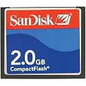 Sandisk 2GB Compactflash Card Type I (SDCFB-2048-A10, Retail Package)