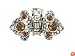 Hair Clip - H29 - Butterfly Wings set with Swarovski (tm) Crystal Stones ~ Smoky Topaz (Brown)