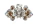 Apparel : Hair Clip - H29 - Butterfly Wings set with Swarovski (tm) Crystal Stones ~ Smoky Topaz (Brown) (ap)