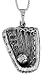 Sterling Silver Baseball Glove and Ball Charm, 1 5/16 (33mm).