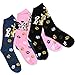 Cute Puppies on the Socks for Women Novelty Cotton Crew 3-Pairs Gift for Her (9-11, Doggies and Foot Prints)