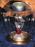 DEER STAG BLOWN GLASS ART DECO REGAL COLLECTABLE GIFT CANDLE HOLDER
