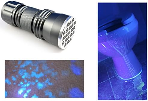 #1 21 LED UV Flashlight Ultraviolet Blacklight Urine Detector - Finds Dry Stinking Organic Stains on Carpets & Fabric