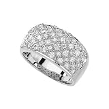 14K White Gold 1 ct. Pave Set Diamond Ring