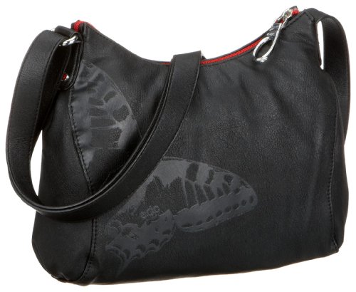EDC by Esprit Alamo A48000, Damen Umh&auml;ngetasche, schwarz, (black 001), 21X26X5