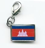 NATIONALFLAG 国旗柄ファスナーホルダー カンボジア王国 07171-0