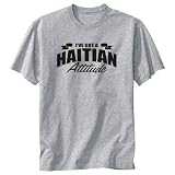 T-Shirt Heather Gray  Attitude Haitian  Haiti Country