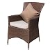 Ambientehome 63879 Sessel Somalia, dunkelbraun, Polyrattan, braun